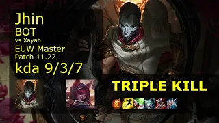 Jhin ADC & Sona vs Xayah & Rakan - EUW Master 9/3/7 Patch 11.22 Gameplay