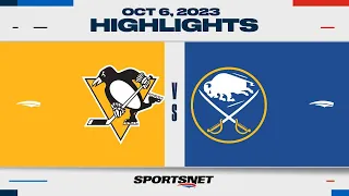 NHL Pre-Season Highlights | Penguins vs. Sabres - October 6, 2023