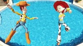 Jessie vs Woody from Toy Story in GTA 5 Epic Ragdolls|Funny moments vol.11 (Euphoria Physics)