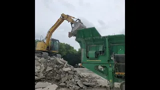 McCloskey J45 making 3" Recycled Concrete