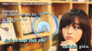 [Karaoke HD] Đơn Giản Anh Yêu Em - Hồ Quốc Việt _ VTS