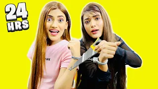 Handcuffed To MY SISTER  For 24 HOURS Challenge | *mar gayi main* | SAMREEN ALI