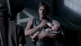 The Walking Dead: 3x5 Daryl holds Judith for the first time
