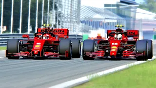 Ferrari F1 2021 vs Ferrari F1 2020 at Monza GP