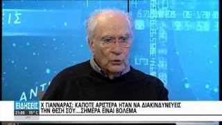 Χ. ΓΙΑΝΝΑΡΑΣ: Ο ΠΑΠΑΝΔΡΕΙΣΜΟΣ ΚΑΤΕΣΤΡΕΨΕ ΤΗΝ ΕΛΛΑΔΑ