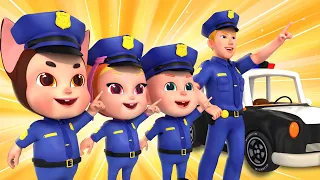 Baby police officer -  Police song + Wheels on the Bus | More Nursery Rhymes & Kids Songs
