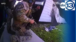 Body camera footage released of shooting that injured 3 HPD officers.