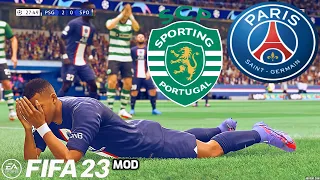 PSG vs SPORTING FIFA 23 MOD PS5 Realistic Gameplay & Graphics Ultimate Difficulty Career