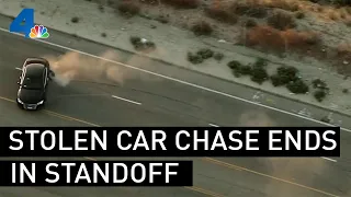 Stolen Car Chase Ends in Standoff | NBCLA