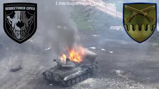 Drone footage of a Russian BMP-2M IFV being destroyed