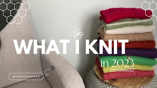 What I knit in 2023 - Trying on and thoughts about last years knits | Embeemakes