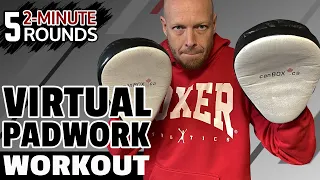 Virtual Pad Work For Beginner Boxers | 5 x 2 Min Rounds