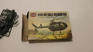 Unboxing 1/72 MBB BO 105 C Helicopter Airfix 61068-1