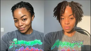 7 Month Visual Loc Journey with pics & videos| Short Starter Locs