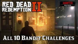 All 10 Bandit Challenges (Black Holster/Gun belt) - Red Dead Redemption 2