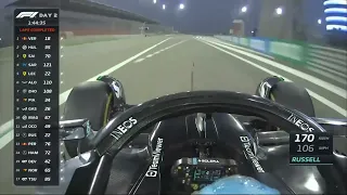 F1 onboard Russell does 0~200km/h in 5 seconds with Mercedes W14 | F1 pre-season 2023