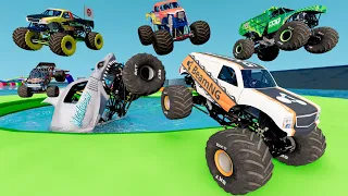 Monster Jam Insane Big vs Small Races and High Speed Jumps