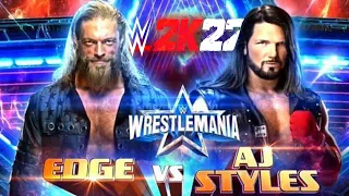 WWE 2K22 AJ Styles v Edge Wrestlemania 38 Match Simulation