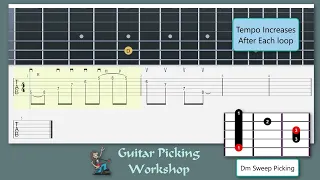 Guitar Arpeggios Dm Drill #1 Fast Speeds