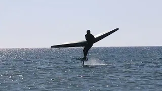 Wingfoiling with Small Sinker Board Armstrong 4'5 34L, 1550v2