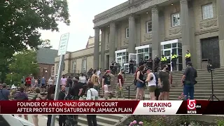 Scuffle outside court as neo-Nazi faces charges