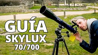 GUIA para el Telescopio 70/700 Skylux + adaptador para Smartphone Bresser