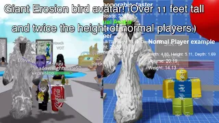 Roblox giant erosion bird avatar!