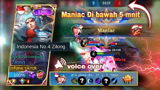 TUTORIAL & TIPS HYPER ZILONG - 5 menit maniac(best motivasi)🔥 | Mobile Legends Bang-bang