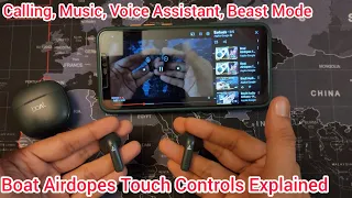 Boat Airdopes Touch Controls Explained - Beast Mode  Calling  Music  Voice Assistant