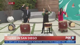 Naruwan Taiko demonstrates traditional Japanese drumming