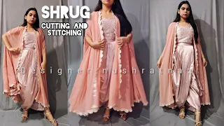 Cap Shrug cutting and stitching /Dupatta style shru cutting and stitching | Dress | fashion design