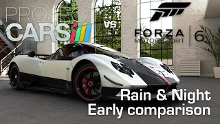 Forza Motorsport 6 vs Project CARS - Early Comparison (Rain & Night)