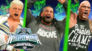 WWE Wretlemania XL Rock Vs Roman Reigns Vs Cody Rhodes | WWE 2K23 LIVE Stream