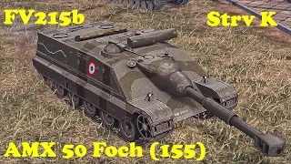 FV215b ● AMX 50 Foch (155) ● Strv K  - WoT Blitz UZ Gaming