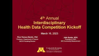 Interdisciplinary Health Data Competition Kickoff (2023)