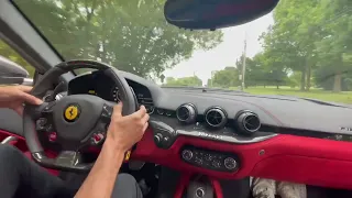 Straight piped Ferarri F12 gets rowdy (Full Experience, cold start, revs, and insane accelerations)