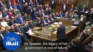 Jeremy Corbyn: PM's legacy is one of failure