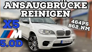 BMW X5 M50d Drallklappen entfernen | Ansaugbrücke und AGR Kühler reinigen E70, E71, F10, F11, F15