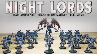 PAINTING SHOWCASE Chaos Space Marines Night Lords Arm Warhammer 40k