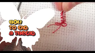 How to end a thread for cross stitch - Cross stitch tutorial