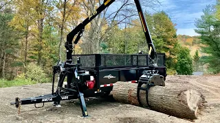 This is our MOST popular Log Loader Dump Trailer