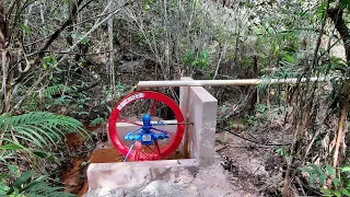 Passo a passo de como fazer barragem e base de alvenaria para bomba de roda dágua! Parte FINAL