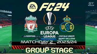 FC 24 Liverpool vs Union Saint-Gilloise | Europa League 2023/24 | PS4 Full Match