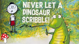 🦖 Never Let a Dinosaur Scribble! (kids books read aloud) Rock painting ART Tutorial