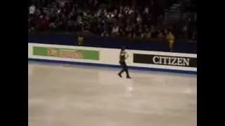 Brian Joubert warm up SP - European Figure Skating Championships Budapest 2014