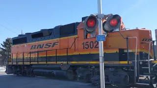 3rd Street railroad crossing, BNSF 1502 Local Long Hood Forward, Sioux City, IA