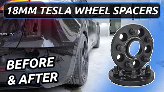 18mm Tesla Model Y Wheel Spacers Before and After | BONOSS Tesla Model Y Accessories 2022 Must Have