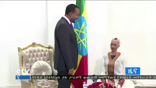 Robot Sofia in Ethiopia with Ethiopian Prime Minister Dr.Abbiy