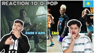 REACTION TO Q-POP/KAZAKH MUSIC: RaiM & Adil - КӨЗ ҚОРҚАҚ, ҚОЛ БАТЫР // ZAQ - Tele two, Tele eki