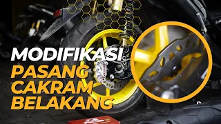 Modifikasi Aerox Double Disk Brake / Cakram Belakang